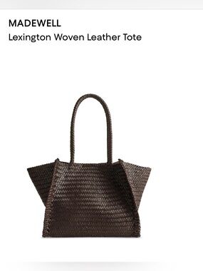 Madewell Lexington Woven Tote. Coffee Bean.